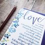 Love Is Patient Love Is Kind Wedding Card, thumbnail 3 of 3