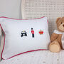 Children's London Embroidered Oblong Nursery Cushion, thumbnail 1 of 5