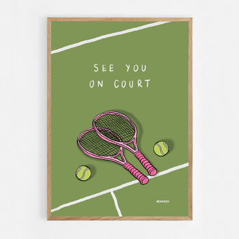 See You On Court Tennis Print, 9 of 9