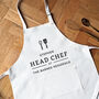 Personalised Head Chef Apron, thumbnail 1 of 6