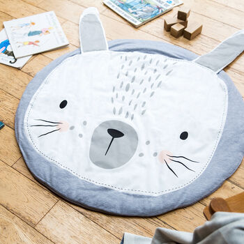 Personalised Bunny Face Baby Play Mat, 6 of 9