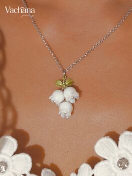 Lilly Of The Valley Sterling Silver 925 Necklace, 8 of 9
