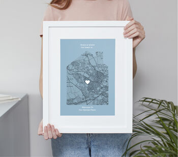 Our First Home Personalised Map Print, 10 of 12