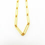 Hollow Paperclip Gold Vermeil Necklace, thumbnail 2 of 3