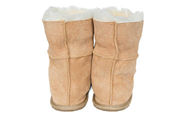 Sheepskin Slippers Option High/Low Calf 100% Natural, 4 of 5