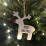 Wooden Reindeer Decoration Christmas Card, thumbnail 4 of 4