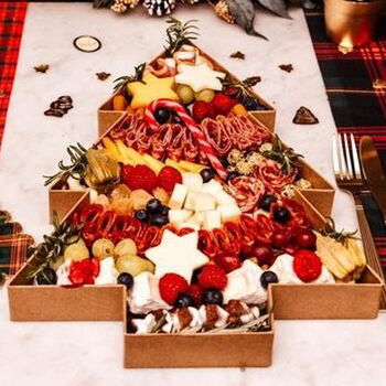 Christmas Tree Serving Disposable Tray Perfect For Festive Holiday Food Displays, 2 of 5
