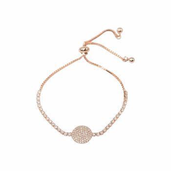 Sparkly Disc Adjustable Pull Slider Bracelet, 4 of 4
