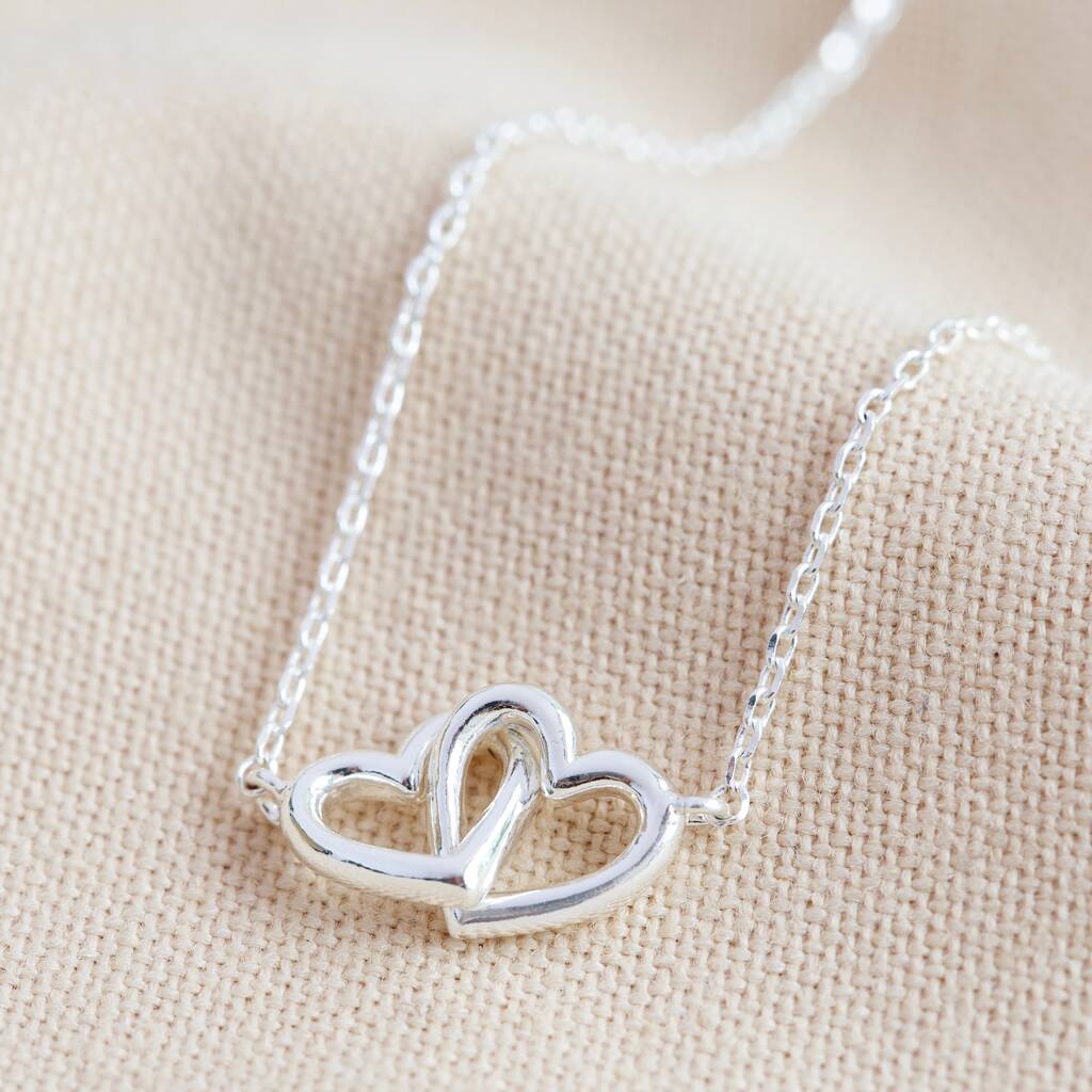 Tiny Interlocking Hearts Necklace By Lisa Angel | notonthehighstreet.com