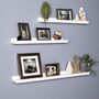 Floating White Ledge Shelf, thumbnail 2 of 5