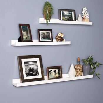 Floating White Ledge Shelf, 2 of 5