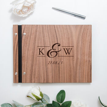 Personalised A4 Wooden Guest Book, 2 of 11