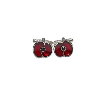 Personalised Remembrance Day Poppy Cufflinks, 8 of 11
