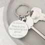 Engraved Circle Keyring, Thank You For Helping Me Grow, thumbnail 1 of 3
