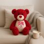 Personalised Love You Balloons Large Red Teddy Bear, thumbnail 4 of 7