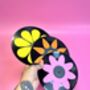 Flower Set Of Three Seven' Mini Record Decor, thumbnail 4 of 6