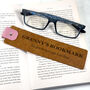 Personalised Message Leather Bookmark For Dad On Father's Day, thumbnail 5 of 7