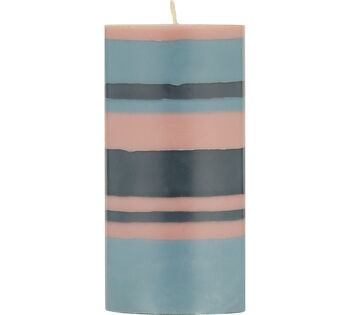 Striped Eco Pillar Candles 15cm And 10 Cm Tall, 5 of 12