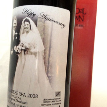Personalised Wedding Anniversary Wine, 3 of 3