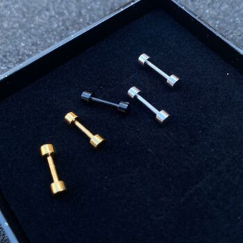 Tiny Steel Stud Earring For Men, 6 of 7