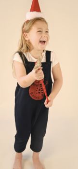 Personalised Snowman Christmas Dungarees, 6 of 6