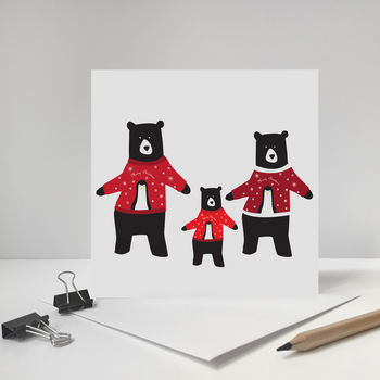 Dancing Bears In Jumpers, Christmas Card, 2 of 2