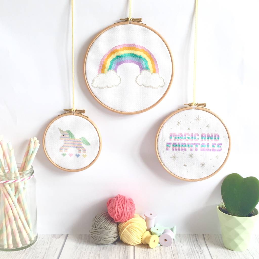 Magical Medley Cross Stitch Kit Gift Set By Hannah Hand Makes