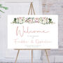 Wedding Welcome Sign Pink And White Peony, thumbnail 1 of 5