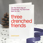 Funny 'Three French Hens' Christmas Card Single Or Pack, thumbnail 1 of 3