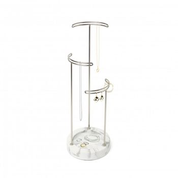 Marble And Silver Or Concrete Jewellery Stand, 5 of 8