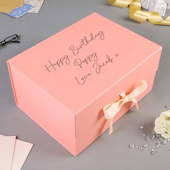 Personalised Luxury Extra Deep A4 Blush Pink Gift Box, 3 of 6