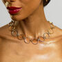 Multi Finish Hula Necklace Sterling Silver Gold Vermeil, thumbnail 3 of 5