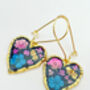 Gothic Heart Earrings With Real Flowers, thumbnail 2 of 12