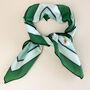 Mint Green Daisy Print Silky Scarf, thumbnail 2 of 4