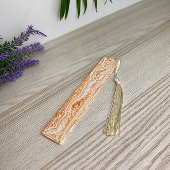 Orange Marbled Bookmark And Page Holder Giftset, 4 of 8