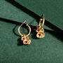 Garnet And Gold Vermeil Plated Pendant Hoops, thumbnail 3 of 7