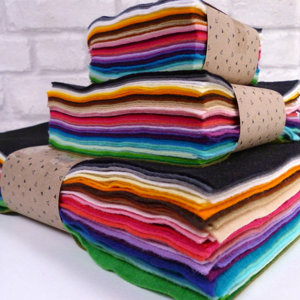 Rainbow Pack Of Wool Mix Felt, 1 of 5