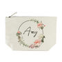 Personalised Wedding Wreath Cosmetic Bag, thumbnail 2 of 3