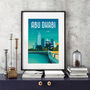 Abu Dhabi Travel Poster Art Print, thumbnail 1 of 4