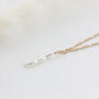 Gold Filled Ivory Stick Pearl Necklace, thumbnail 4 of 8