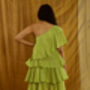 Avanti Tissue Chanderi One Shoulder Dress, thumbnail 5 of 9