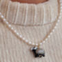 Pearly Badger Necklace, thumbnail 1 of 3