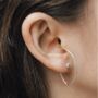 Simple Silver Ball Illusion Hoop Earring, thumbnail 1 of 5
