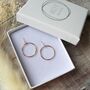 Hammered Rose Filled Gold Circle Earrings, thumbnail 3 of 4