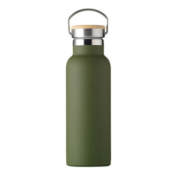 Recycled Stainless Steel 500ml Bamboo Lid Water Bottle, 10 of 12