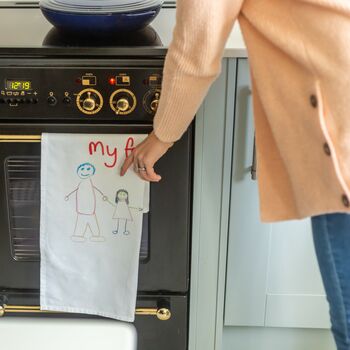 Personalised Child's Drawing Tea Towel, 2 of 7