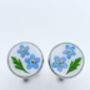 Cufflinks Real Forget Me Not Hand Made 16mm, thumbnail 2 of 10