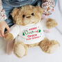 Personalised Merry Christmas Teddy Bear, thumbnail 1 of 3