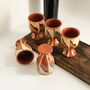 Set Of Five Colourful Ceramic Wine Goblets, thumbnail 5 of 10