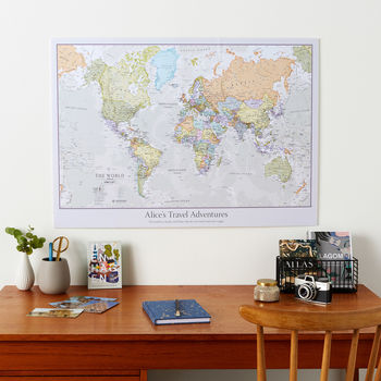 Personalised Classic World Map, 2 of 12